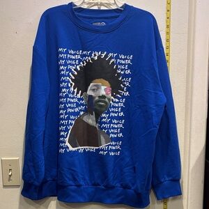 Target Black history Month Vibrant Blue Graphic Crewneck Sweater